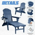 thumbnail image 6 of PAOLFOX Adjustable Backrest and Folding Adirondack Chair with Ottoman, 6 of 9