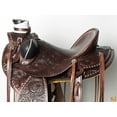thumbnail image 5 of 16 In Western Horse Wade Saddle American Leather Trail Barrel Hilason Dark Brown, 5 of 8