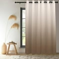 thumbnail image 3 of Brown Ombre Blackout Curtains, Gradient Color Thermal Insulated Window Curtain For Living Room, Polyester Grommet Top Window Drapes For Bedroom 53"W x 84"L (Pack of 2), 3 of 6