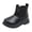 2Black, variant on Chenyee Kids Chelsea Ankle Boots Warm Fleece Lined Side Zipper Comfortable Slip On Short Booties