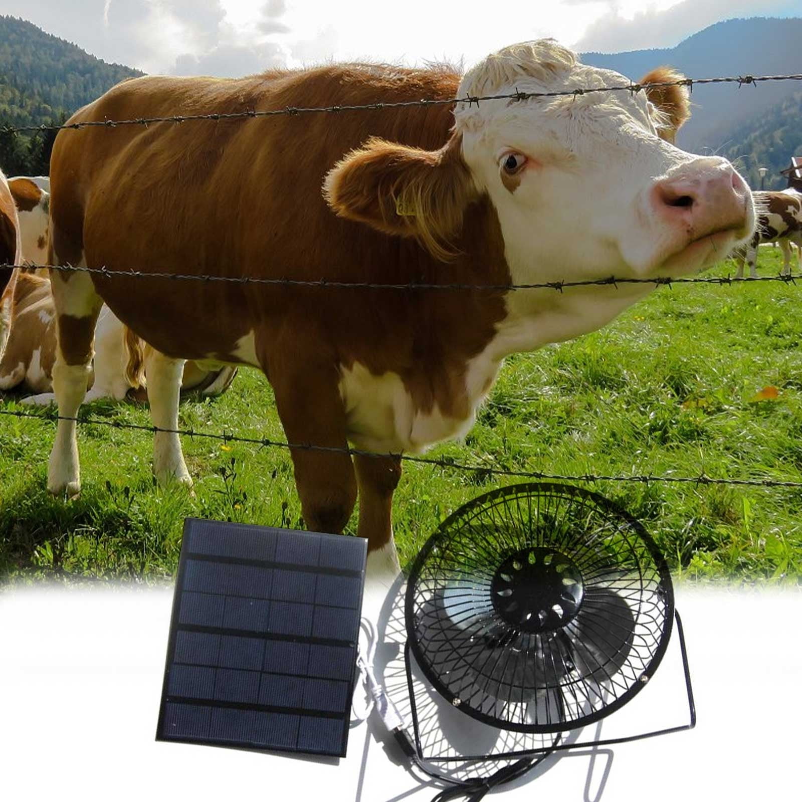 Solar Powered Exhaust Fan Kit For Chicken Coops, Greenhouses, Sheds, Pet Houses, Home CampingAnd -