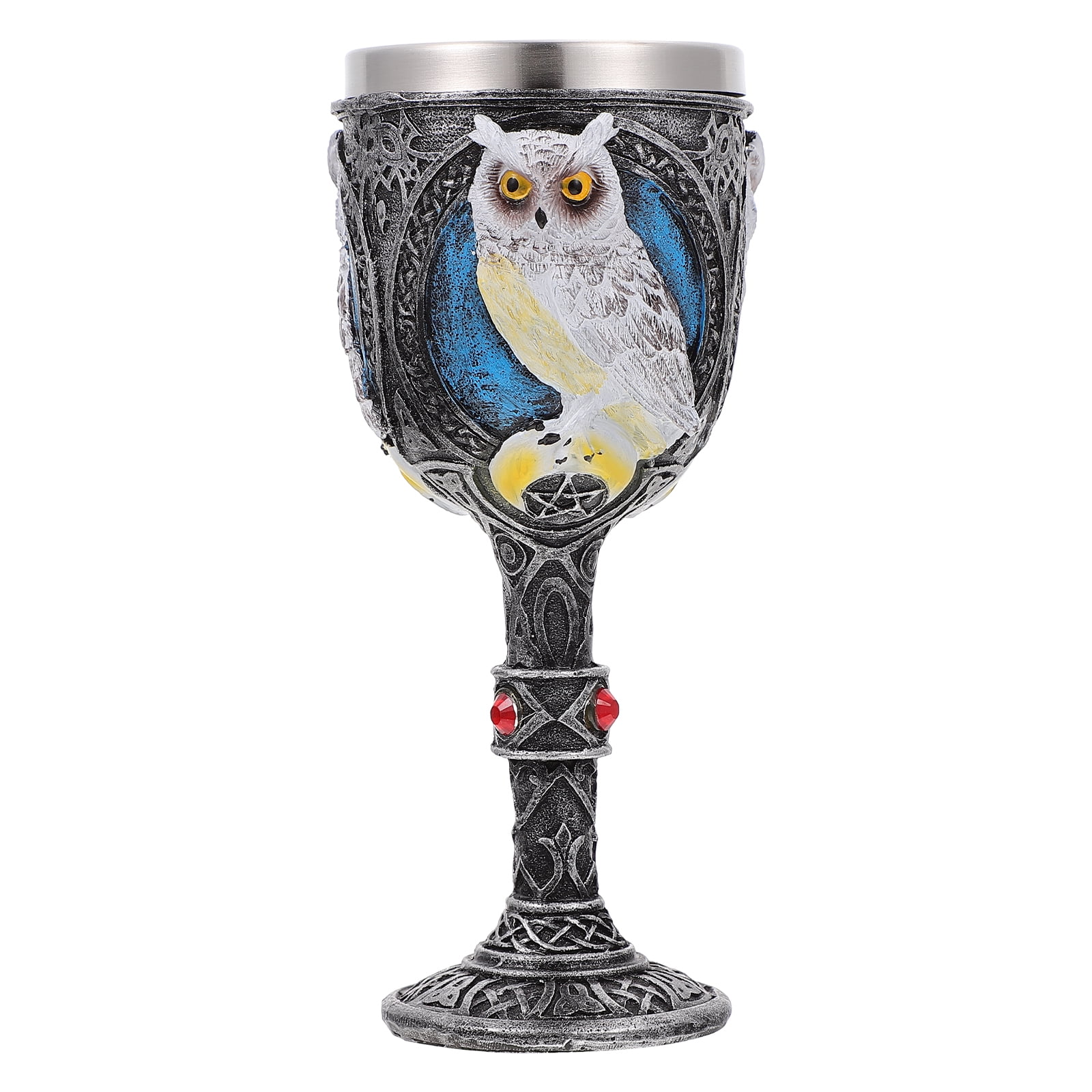 Wine Goblet Cup Medieval Glasses Chalice Drinking Vintage Champagne Owl