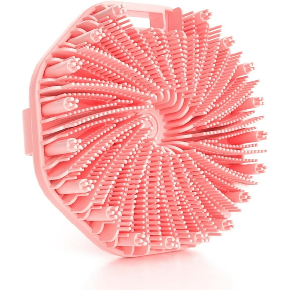 LQQBOX Silicone Body Scrubber, Exfoliating Body Wash Scrubbers Exfoliator, Shower Body Brush for Effective Showering Exfoliation and Gentle Massage (Pink)