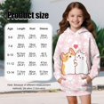 thumbnail image 7 of Psesaysky Cartoon Dog Kitty Print Girls Oversized Hoodies Fleece Pullover Sweatshirts Kids Fashion Hoodie Dress Casual Outfits Fall Winter Clothes for 5-6 Years, 7 of 7