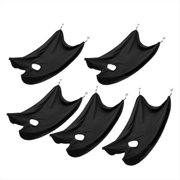 5PCS-Shaving Apron,Beard Hair Catcher for Men Shaving&Trimming Beard Cape Grooming Cloth Waterproof with Suction Cup A,5 x Shaving Apron 10 x Suction Cups,Black