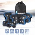 thumbnail image 6 of QUANFENG QF 6 PCS Youth Teen Protective Gear Set Bike Knee Pads and Elbow Pads w/ Wrist Guards for Skate Cycling Sports (S/Blue+Black), 6 of 9