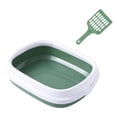 thumbnail image 1 of STARTIST Semi Enclosed Cat Litter Box Durable Deep Toilet Easy to Clean High Sided Green, 1 of 7