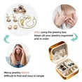 thumbnail image 4 of Thanksgiving Travel Portable Square Jewelry Organizer Box - Earring Holder, Ring, Necklace, Bracelet Storage - Suitable for Girls and Women - Jewelry Stand, Jewelry Boxes, 4 of 6