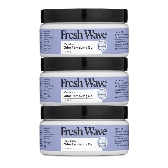 Gel eliminador de olores Fresh Wave Lavender, 200 ml, paquete de 3