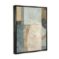 thumbnail image 3 of Weathered Geometric Shapes Abstract Painting Jet Black Framed Art Print Wall Art, 3 of 6