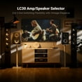 thumbnail image 2 of Fosi Audio LC30 VU Meter Amplifier Speaker Selector Switch Box Audio Visualizer 2 In 2 Out Vintage Switcher with Remote Control-Black, 2 of 7