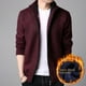 thumbnail image 4 of Suéter tipo cárdigan de otoño e invierno grueso con forro polar para hombre, suéter de cuello alto, suéter de talla grande, 4 of 5