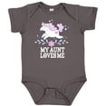 thumbnail image 3 of Inktastic My Aunt Loves Me Unicorn Girls Baby Bodysuit, 3 of 5