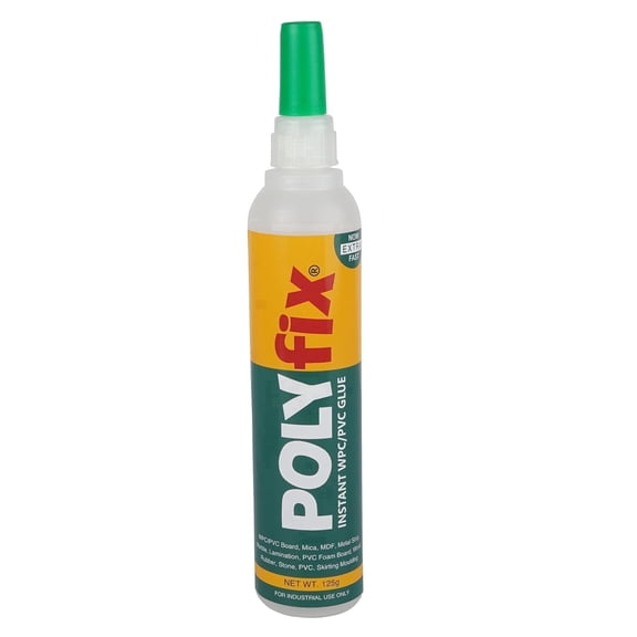 POLYFIX WPC/PVC Glue, Gels, Strong Bond, Quick Setting, Clear, 125g