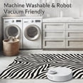 thumbnail image 5 of ODIKA 5'x7' Machine Washable Non-Slip Area Rug, Contemporary Zebra Print High Traffic Rug, Black, 299088, 5 of 7