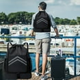thumbnail image 1 of Large Capacity Waterproof Backpack | Outdoor Fitness Drawstring Leisure Shoulder Bag | Oxford Cloth | Breathable Mesh Design | Multi-Pocket | 17.7x13.7x5.9 in | 1 Pc | Lightweight Durable Travel, 1 of 6