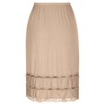 thumbnail image 5 of Half Slips for Women Elastic Waist Lace Hem Knee Length Underskirt Dress Extender, 5 of 6
