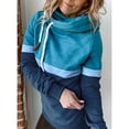 thumbnail image 4 of Sudadera con Capucha De Cuello Alto para Mujer,Sudaderas con Capucha para Mujer Sudaderas con Capucha De Manga Larga De Color Puro Sudadera con Capucha con Bloques De Color para Mujer Artesanía Excepcional, 4 of 7