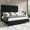 Black, variant on Merluxy King Bed Frame for Adult,60" Sleigh Headbord with Deep Button Tufting,Velvet Black