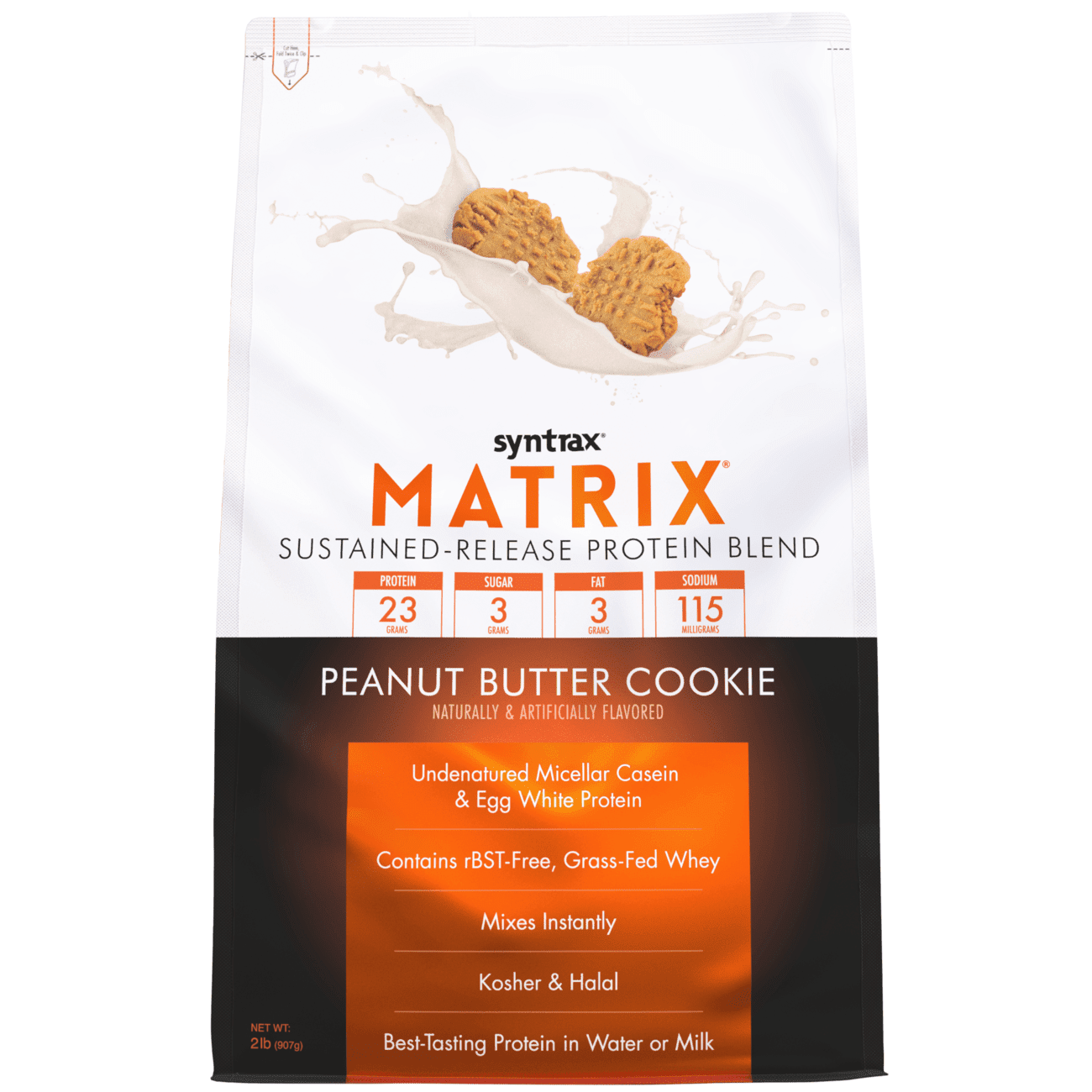 Syntrax Matrix Sustained Release Protein Powder 2LB Bag - Peanut Butter ...