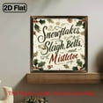 thumbnail image 2 of One Piece - Christmas Decorative Wooden Sign with Snowflakes, Sleigh Bells and Mistletoe in Modern Style Desktop Plaque for Home Office Dcor Versatile Holiday Wall Art to Create Festive Atmosphere, 2 of 8