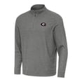 thumbnail image 2 of Men's Antigua Heather Charcoal Georgia Bulldogs Subtle Quarter-Zip Top, 2 of 3