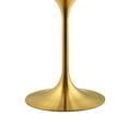 thumbnail image 3 of Modway Lippa 36" Round Faux Marble & Metal Dining Table in Gold and White, 3 of 7