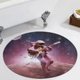 thumbnail image 4 of Space Astronaut Round Small Area Rug, Print Non Slip Washable Floor Mat, Soft Throw Rug for Living Room, Powder Room Entryway, Bathroom, Bedside, 4 of 7