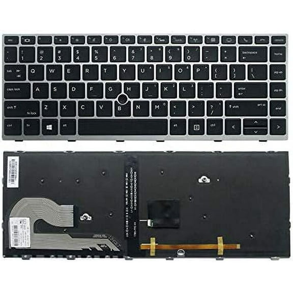 New US Black Backlit English Laptop Keyboard Replacement for HP EliteBook 840 G6 745 G6 Light Backlight