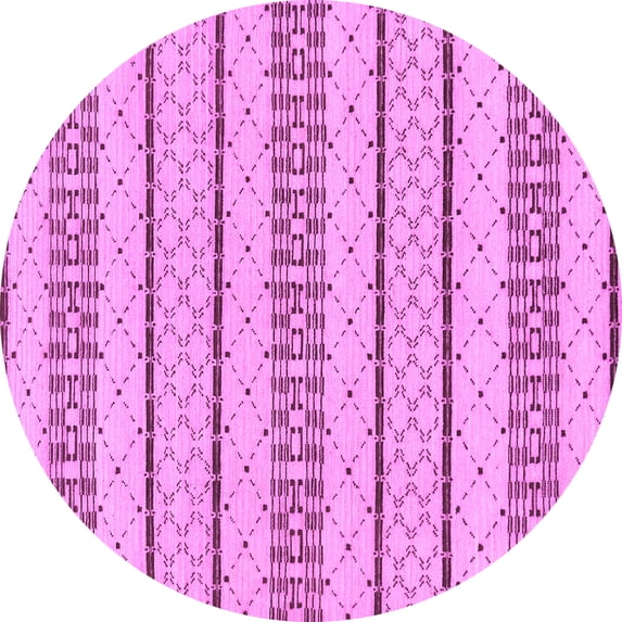 Ahgly Company Indoor Round Solid Purple Modern Area Rugs, 4' Round