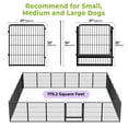thumbnail image 3 of SunsGrove Dog Playpen with 3 Wider Doors, Heavy Duty Anti-Rust Pet Pen for Indoor, Courtyard, RV Camping for Medium Dogs,32'' 24 Panels,Black, 3 of 9