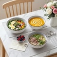 thumbnail image 5 of Large Soup Bowls, Pho & Ramen Set of 3, 60 oz Blue & White Porcelain Big Bowls - Striped, 5 of 6
