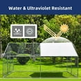 thumbnail image 6 of Outdoor Metal Chicken Coop Large Walk-in Poultry Cage Spire-Shaped Chicken Run with Waterproof and Anti-Ultraviolet Cover for Outside,Backyard and Farm ,13' L x 9.8' W x 6.4' H, 6 of 7