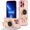 Pink, variant on for iPhone 15 Pro Max Case Cute 6D Astronaut Phone Case with Stand Luxury Plating Case Cover Slim Fit Shockproof Bumper Protective Electroplated Case for iPhone 15 6.7 inch,White