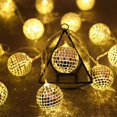 thumbnail image 4 of Cadena de luces LED para decoración de temporada y festividades, bola de espejo, lámpara de reflexión para escenario, para bodas, Año Nuevo, Navidad, DJ, discoteca, decoración para fiestas en el hog, 4 of 5