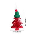 thumbnail image 3 of Xihbxyly Lazo Navideño de Lentejuelas, Diseño Festivo En Rojo, Verde y Dorado, Colgante Brillante, Decoración para Árbol o Coche, Elegante Amuleto Navideño, Tamaño 9 X 8 X 1 Cm, Material Cerámico., 3 of 6