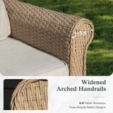 Walmart Black Friday Deals 2025 Sophia & William 6 Pieces Wicker Patio Furniture Set 7-Seat Outdoor Cushioned Conversation Set with Coffe Table, Beige - Walmart.com