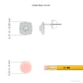thumbnail image 2 of ANGARA Natural Diamond Cushion Double Stud Earrings in 14K White Gold for Women (Size-2.8mm| Color-G| Clarity-VS2) | April Birthstone, Anniversary, Jewelry Gift for Women | Natural Diamond Earrings, 2 of 6