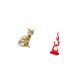 thumbnail image 5 of Figura decorativa de gato con forma de llama, escultura animal, adorno artístico para chimenea, estatua abstracta de resina con forma de fuego, adorno, 5 of 8