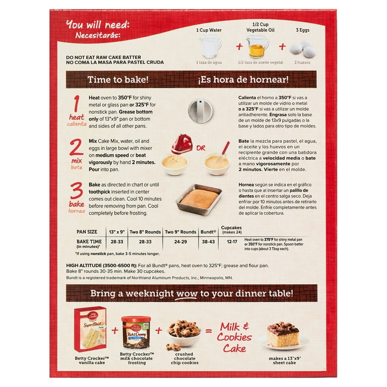 Betty crocker cake mix recipe discount