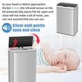 thumbnail image 3 of Dkelincs 13 Gallon Stainless Steel Kitchen Trash Can Automatic Touch Free Garbage Can with Lid, Silver, 3 of 7