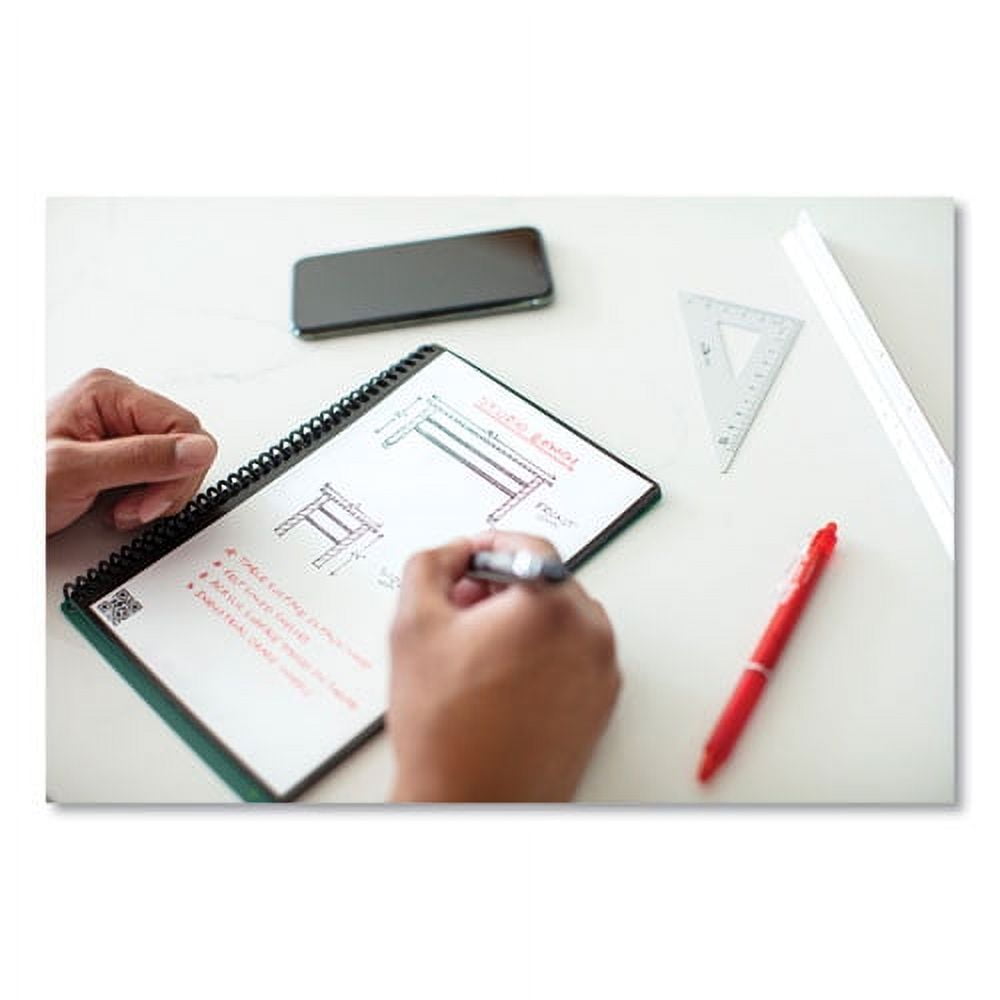 Core Smart Notebook, Dotted Rule (4 sq/in), Black Cover, (18) 8.8 x 6 Sheets | Bundle of 5