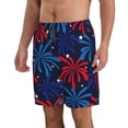 thumbnail image 2 of Balery Red White Blue Fireworks Traje de Baño Estilo Hawaiano para Hombre, Shorts de Secado Rápido con Bolsillos-XX-Large, 2 of 6