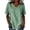 Green, variant on Womens Blouses Business Casual Drawstring Striped Button Down Shirt Cotton Linen Short Sleeve V Neck T Shirts Summer Tops S-2XL