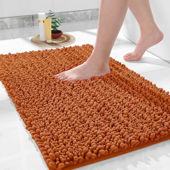 MK Gdledy Bathroom Rug Mat, Extra Soft Non Slip Absorbent Water Bath Rug, Quick Dry Machine Washable Chenille Shaggy Shower Mat, Bath Mat for Bathroom Floor