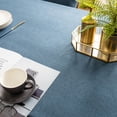 thumbnail image 4 of Enova Home High Quality Tablecloth, Thick Rectangle Cotton and Linen Water Resistant Table Protector Cover for Dining Table Decoration (Blue) - 54" x 78", 4 of 6