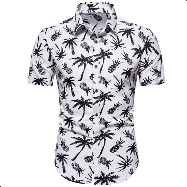 Camisa Hawaiana Con Estampado Para Hombre Playa Moda