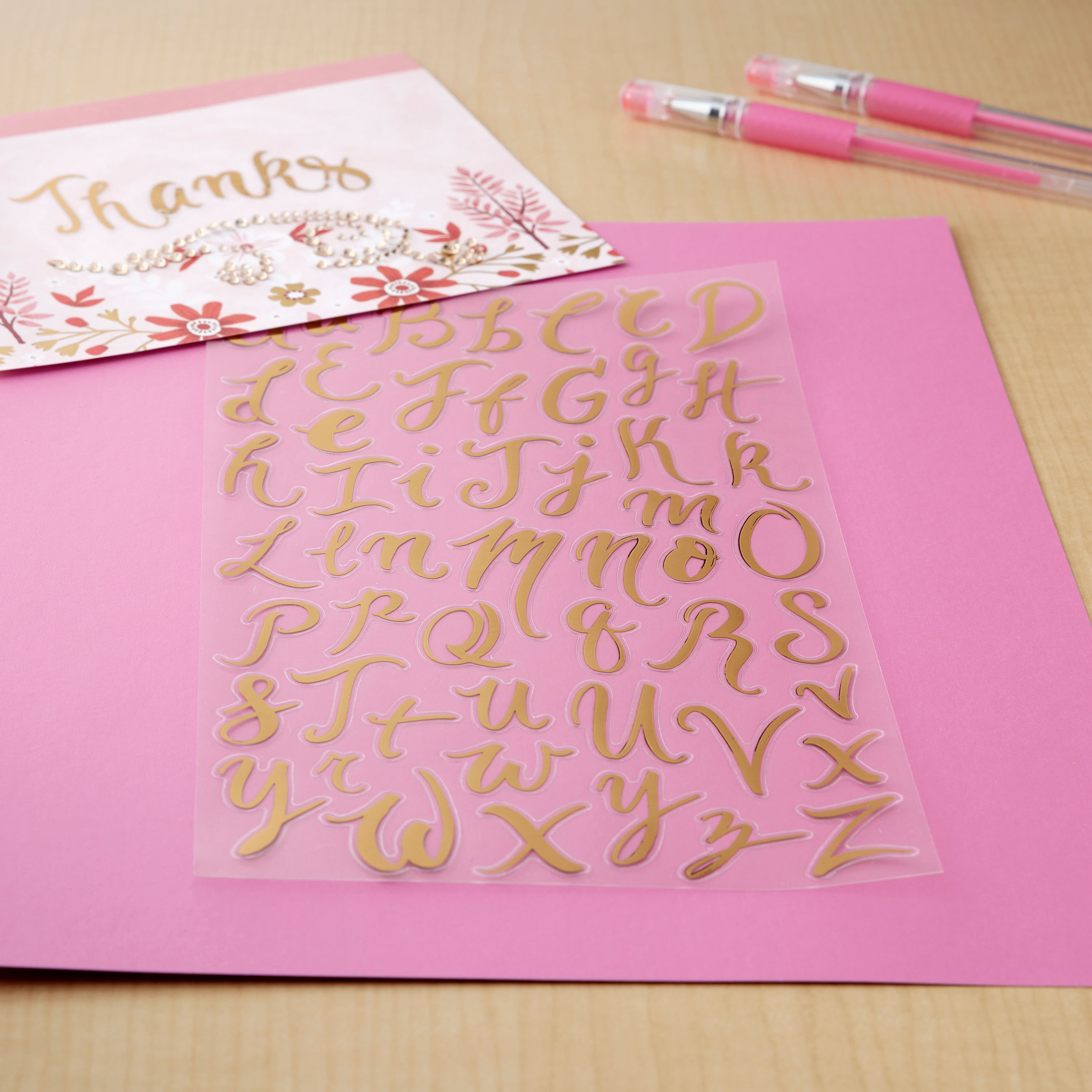 Recollections Gold Alphabet Stickers, 12 Pack