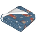 thumbnail image 2 of Bixox Fleece Blanket Dachshund Dog Puppy Pattern Super Soft Double-Sided Microfiber Flannel Blanket for Sofa, Bed, Couch, Suitable for All Seasons -, 2 of 5