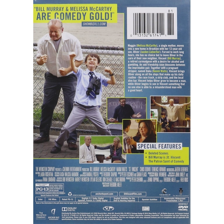 St. Vincent (DVD), Starz / Anchor Bay, Comedy - Walmart.com